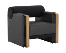 Sunpan 112022 - Edgar Lounge Chair - Bravo Black / Abbington Black